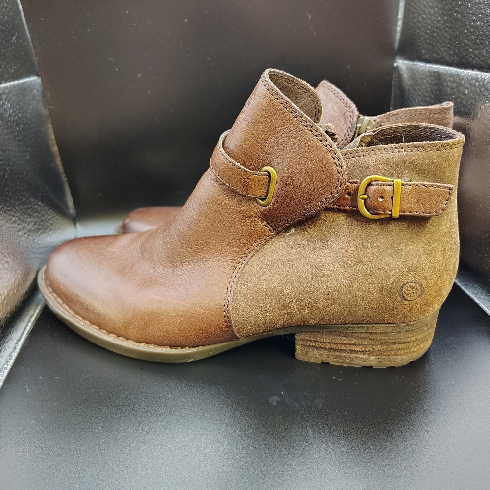 Born Brown Leather Ankle Boots